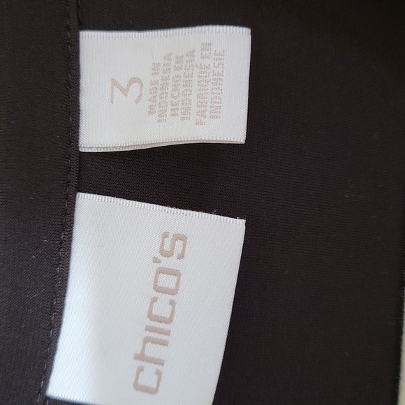 EUC Chico's Chocolate Dress Size 3 - Picture 4 of 5